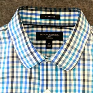 Men's Banana Republic slim fit no iron dress shirt